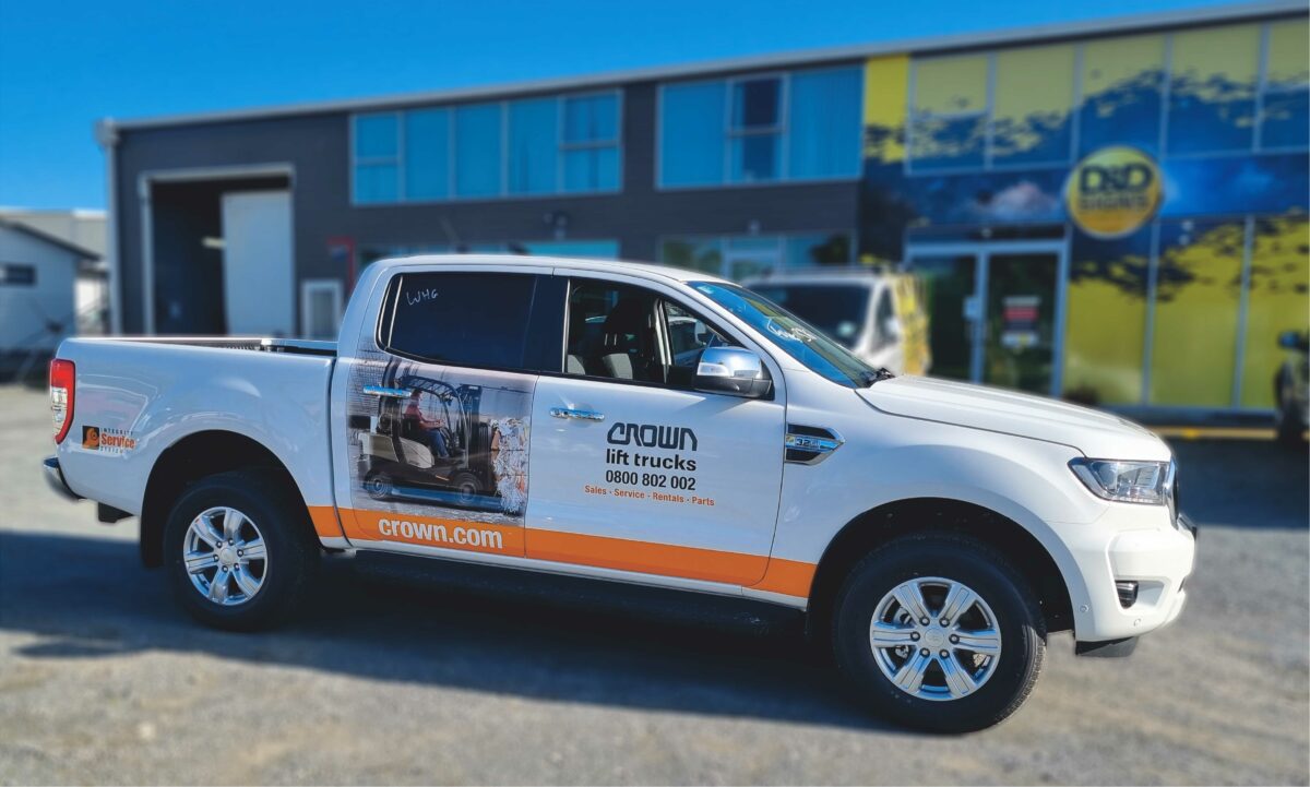 Crown Ute with custom signage