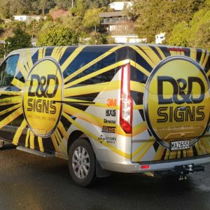 D&D Vehicle signage rear view