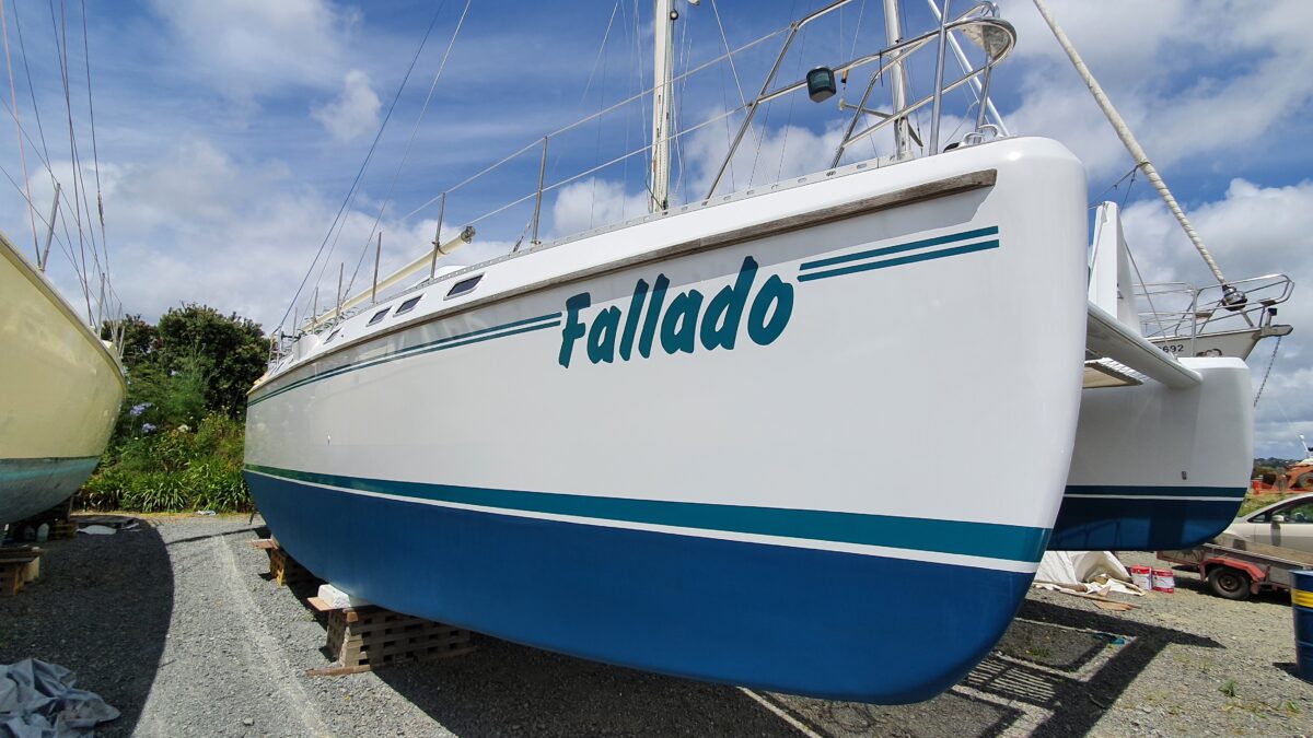 Boat with sign written name
