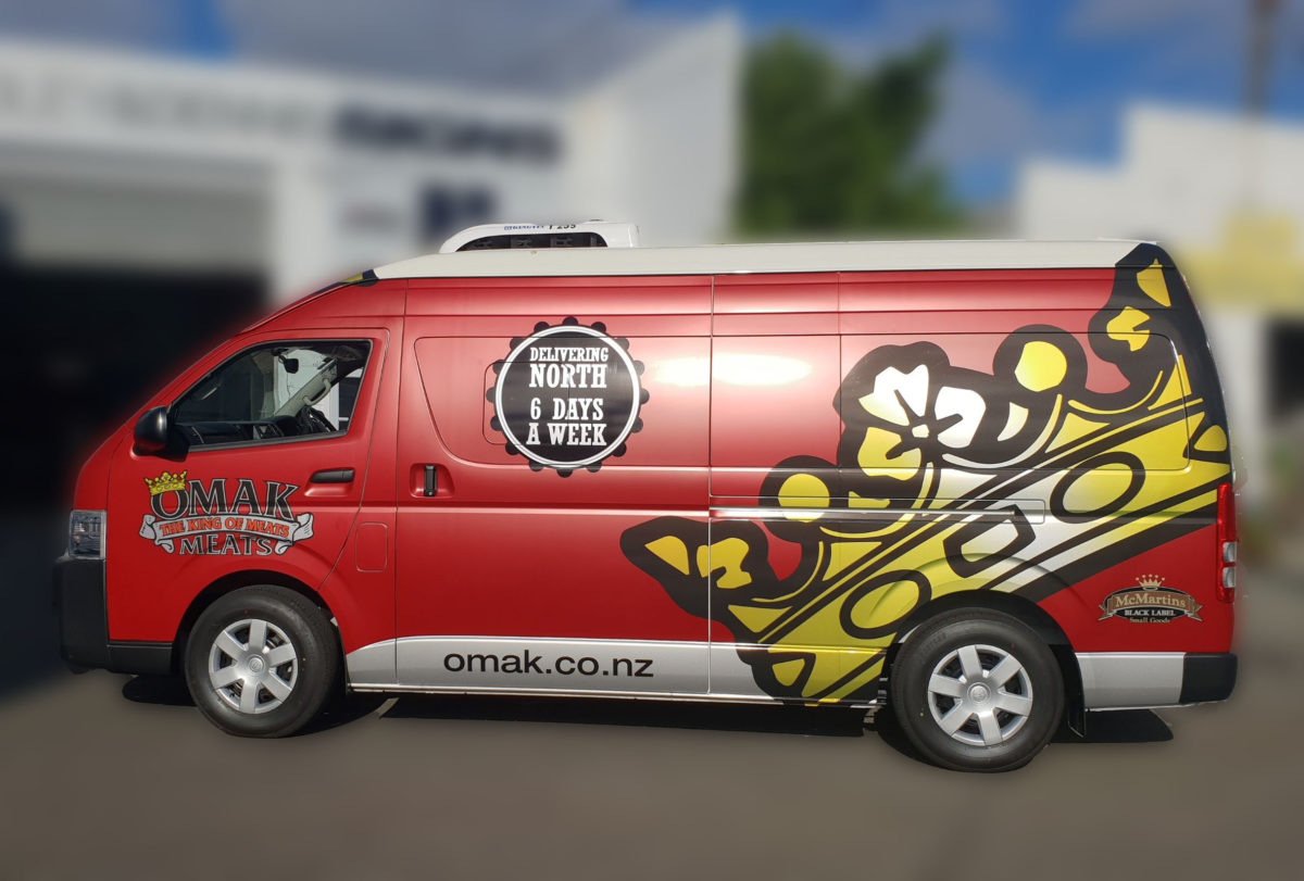 OMAK Butchers full van wrap left side