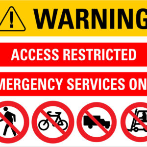 restricted access sign